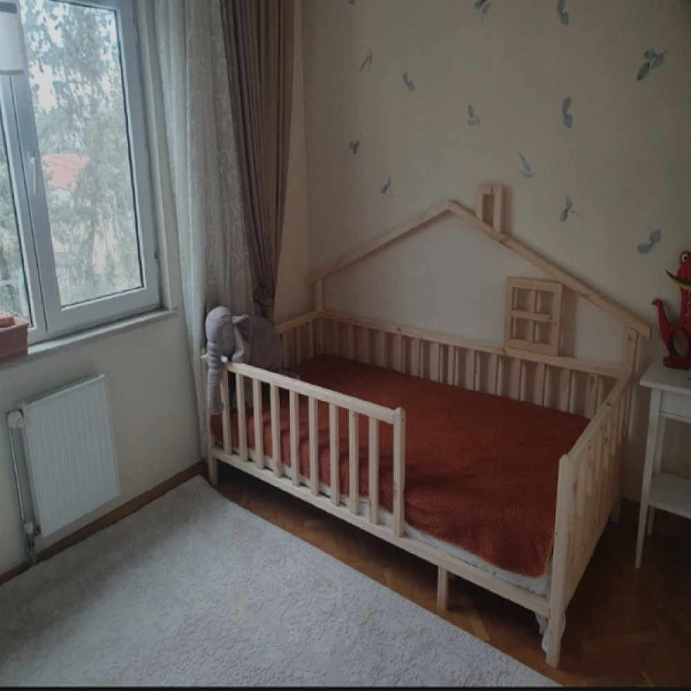 Köşk Mobilya Masal Doğal Montessori Bebek ve Çocuk Karyolası tüm Ölçülerde - 90 x 120 cm - Ahşap Karyola Fiyatı
