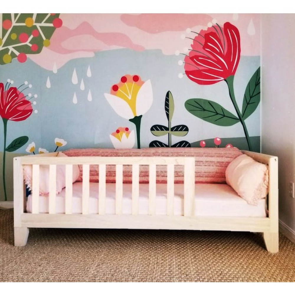 Köşk Mobilya Montessori Yatak Çatısız Kalın Ayaklı Model - 90 x 190 cm - Kahverengi Karyola Fiyatı