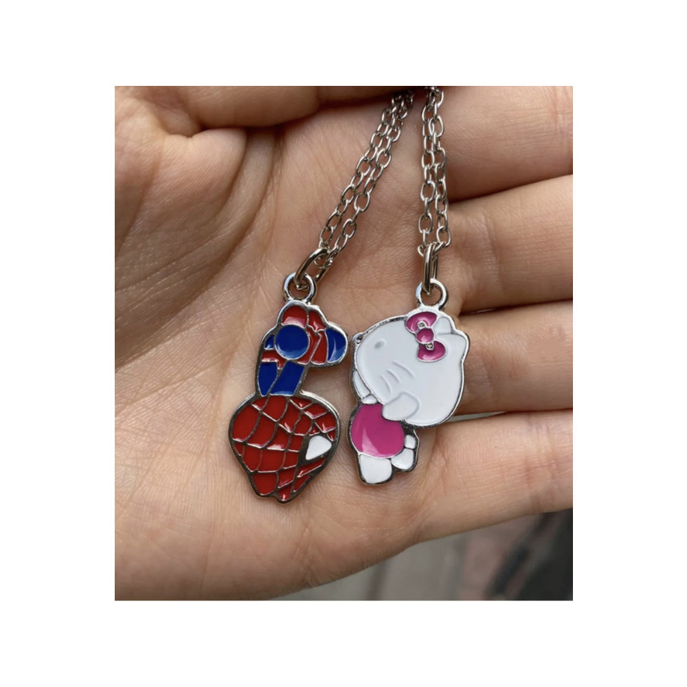 Köstebek Hello Kitty Spiderman Çift Kolye Sevgili Kolyesi Bijuteri Kolye Fiyatı
