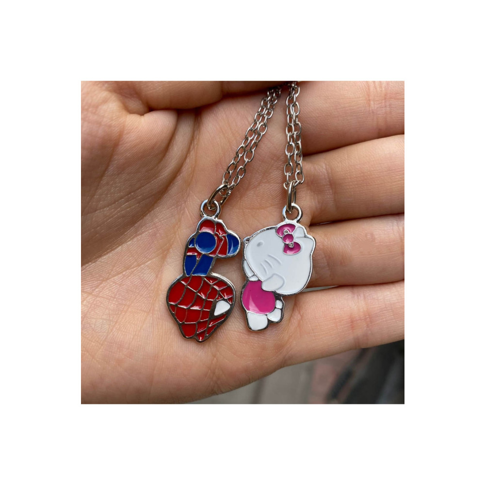 Köstebek Hello Kitty Ve Spider-Man Çift Kolye Standart Beden Bijuteri Kolye Fiyatı
