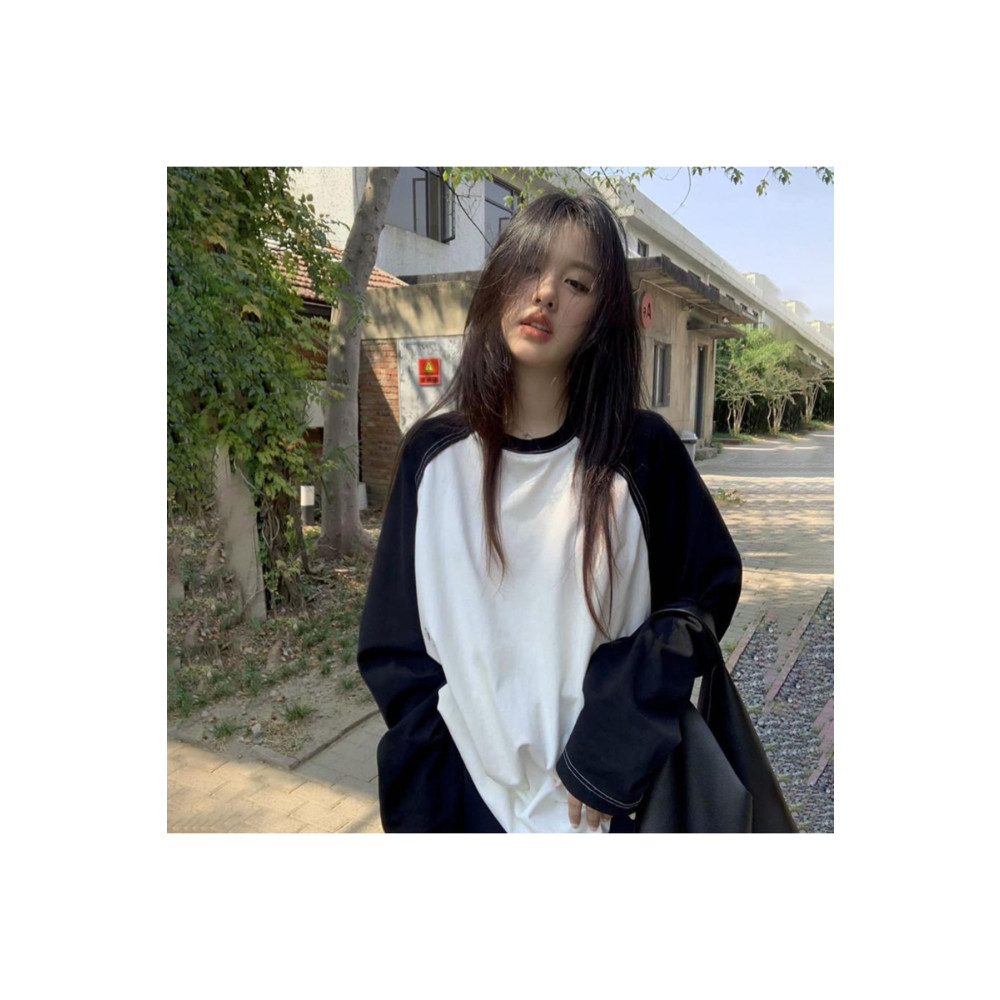 Köstebek Siyah Raglan Kollu Beyaz Basic (Unisex) Uzun Kollu L Beden Bayan Sweatshirt Fiyatı