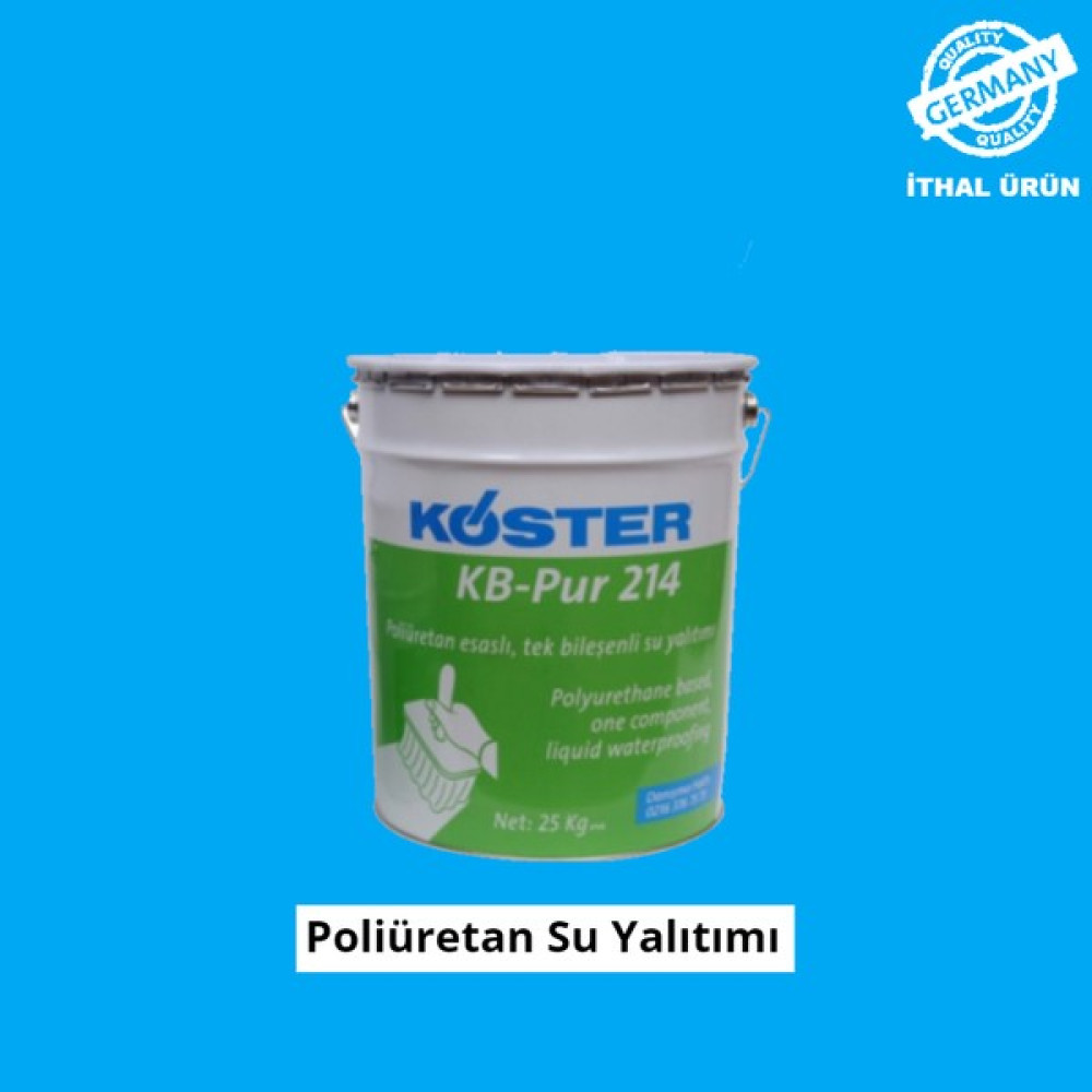 Köster Kb-Pur 214 - 25 kg - Poliüretan Esaslı , Uv Dayanımlı Likit Su Yalıtımı Oto Boyaları Fiyatı