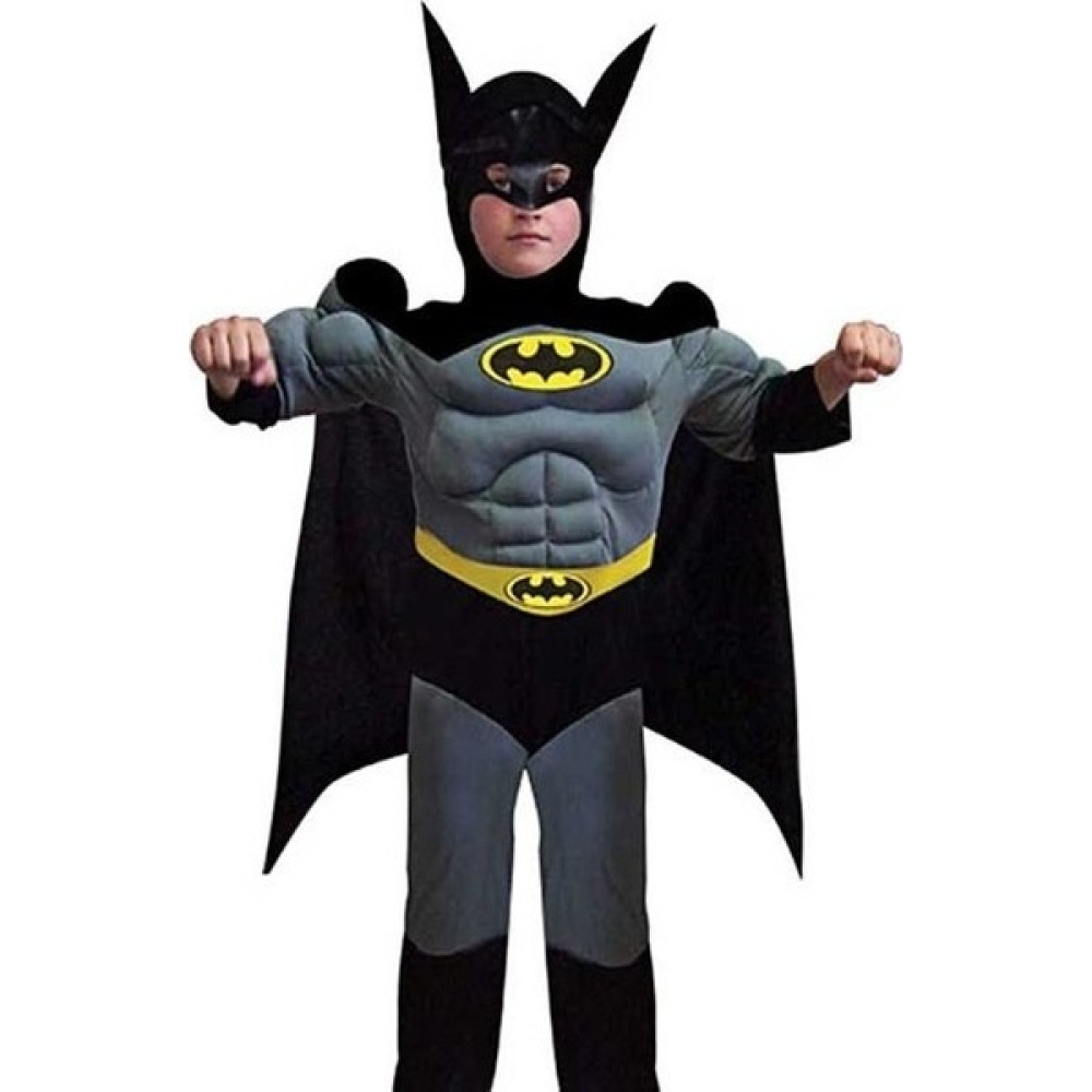 Kostüm Sarayı Batman Kostümü Kaslı - Gri - Siyah - 10 - 11 Yaş Oyuncak Fiyatı