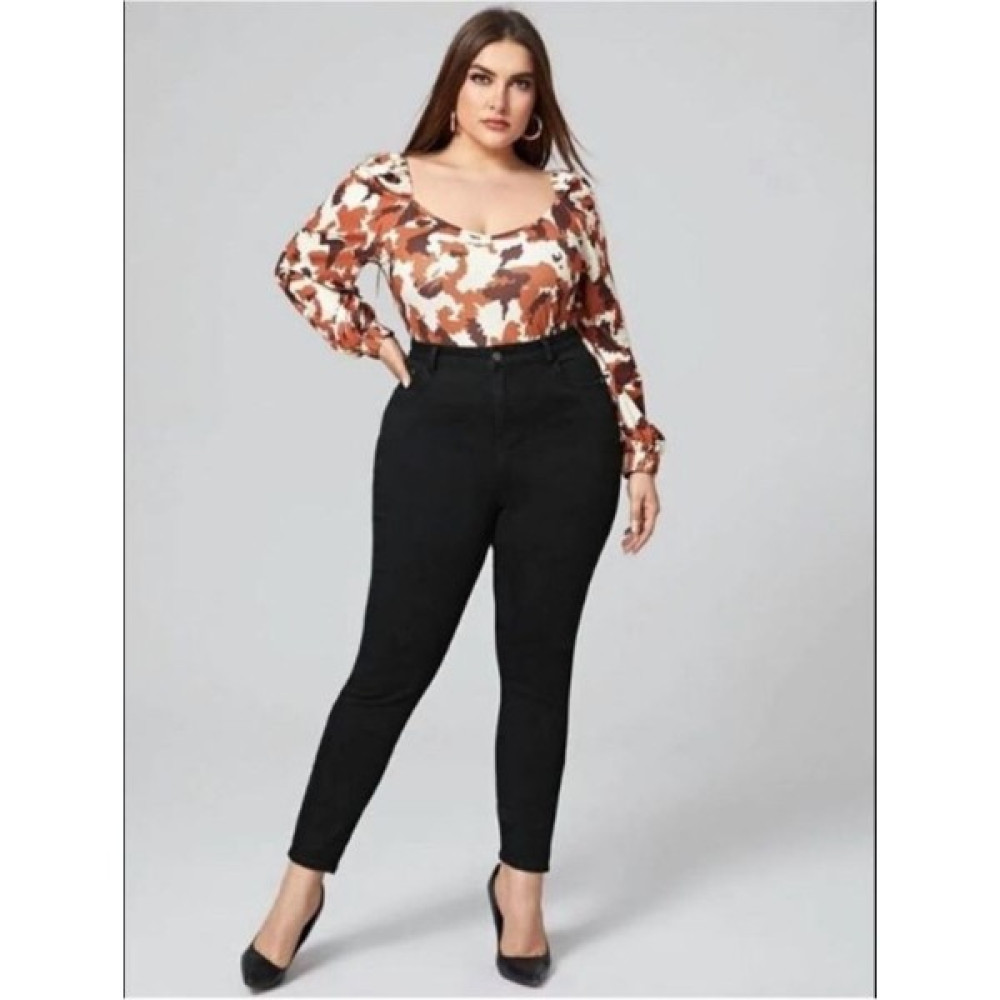 Kot Modası Siyah Büyük Beden Toparlayıcı Jeans Siyah Toparlayıcı Bayan Jeans / Kot Pantolon Fiyatı