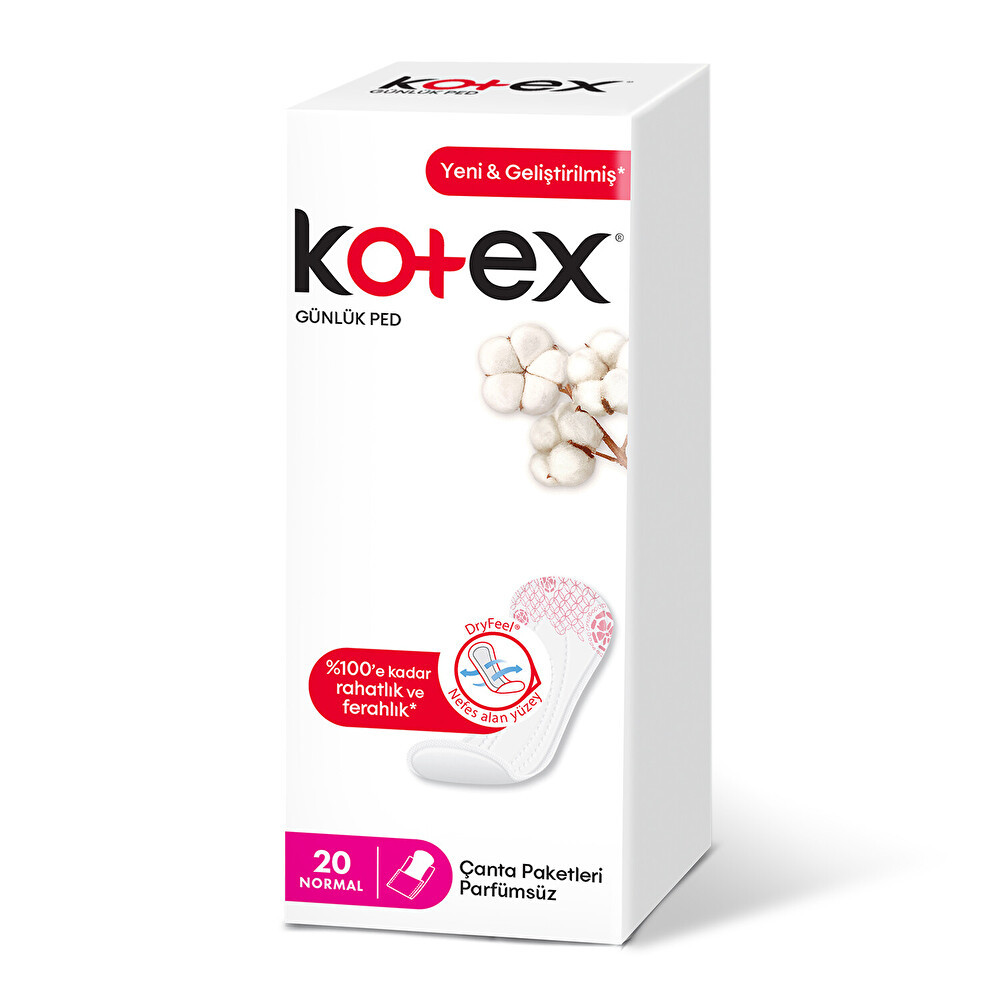 Kotex Günlük Ped Normal 20'li Hijyenik Pedler ve Tamponlar Fiyatı