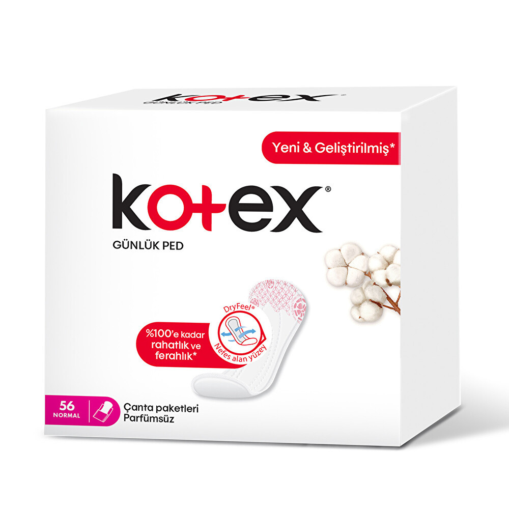 Kotex Günlük Ped Normal 56'lı Hijyenik Pedler ve Tamponlar Fiyatı