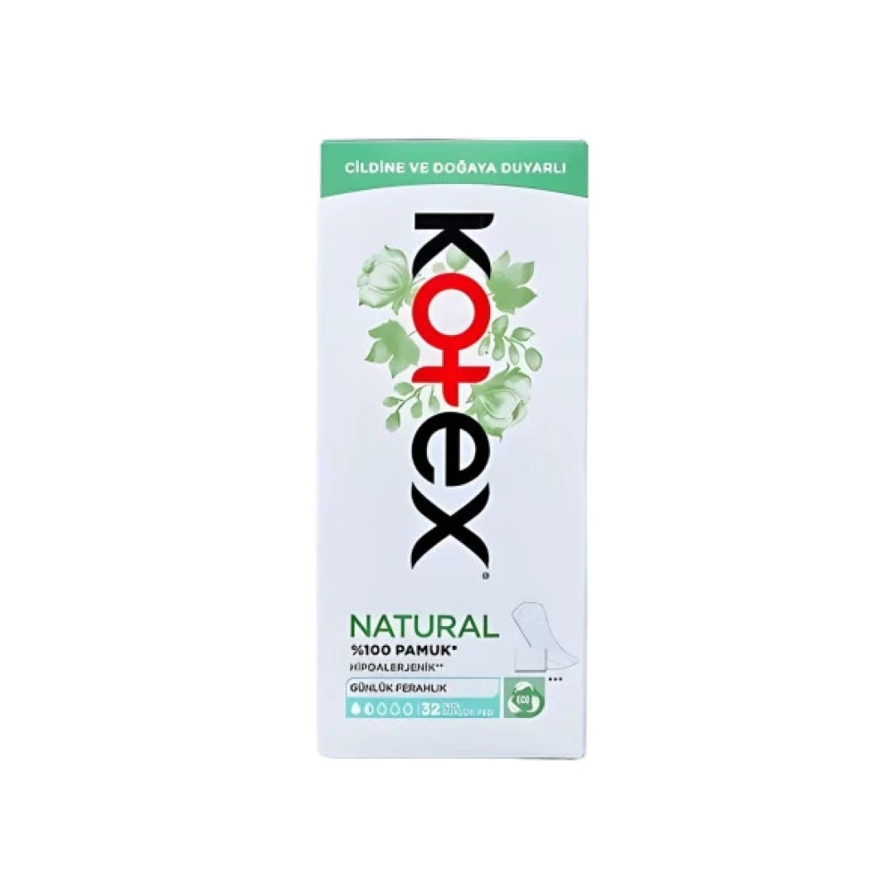 Kotex Natural İnce Günlük 32'Li Ped Hijyenik Pedler ve Tamponlar Fiyatı