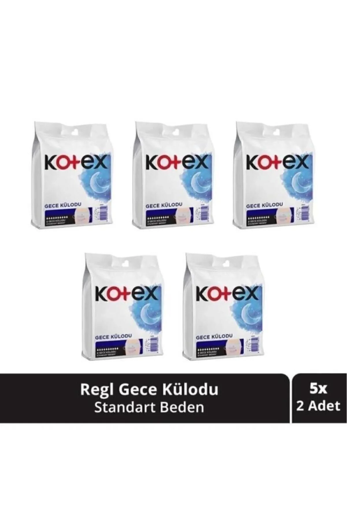 Kotex Regl Gece Külodu 2li X 5 Adet" Hijyenik Pedler ve Tamponlar Fiyatı