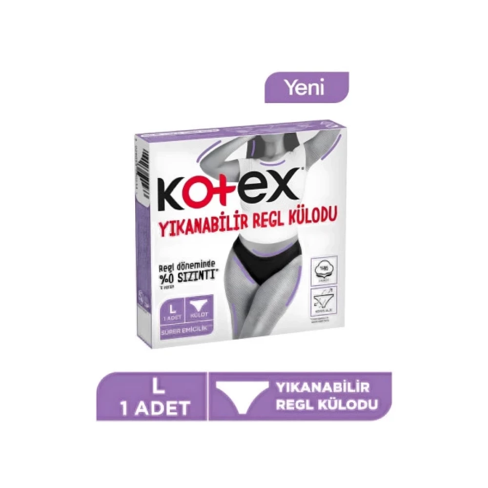 Kotex Yıkanabilir Regl Külodu L Beden Hijyenik Pedler ve Tamponlar Fiyatı
