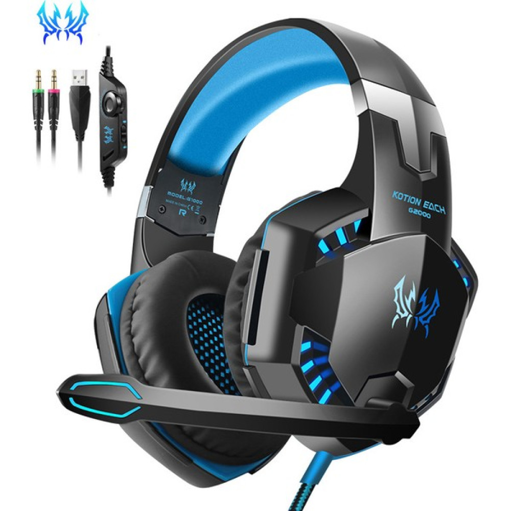 Kotion Each Kotıon Her G2000 Oyun Kulaklığı Derin Bas Stereo Kablolu Bilgisayar LED Aydınlatmalı Mikrofonlu Kulaklık Ps4 Xbox Pc Gamer Için (Yurt D... Kulak Üstü Kulaklık Fiyatı