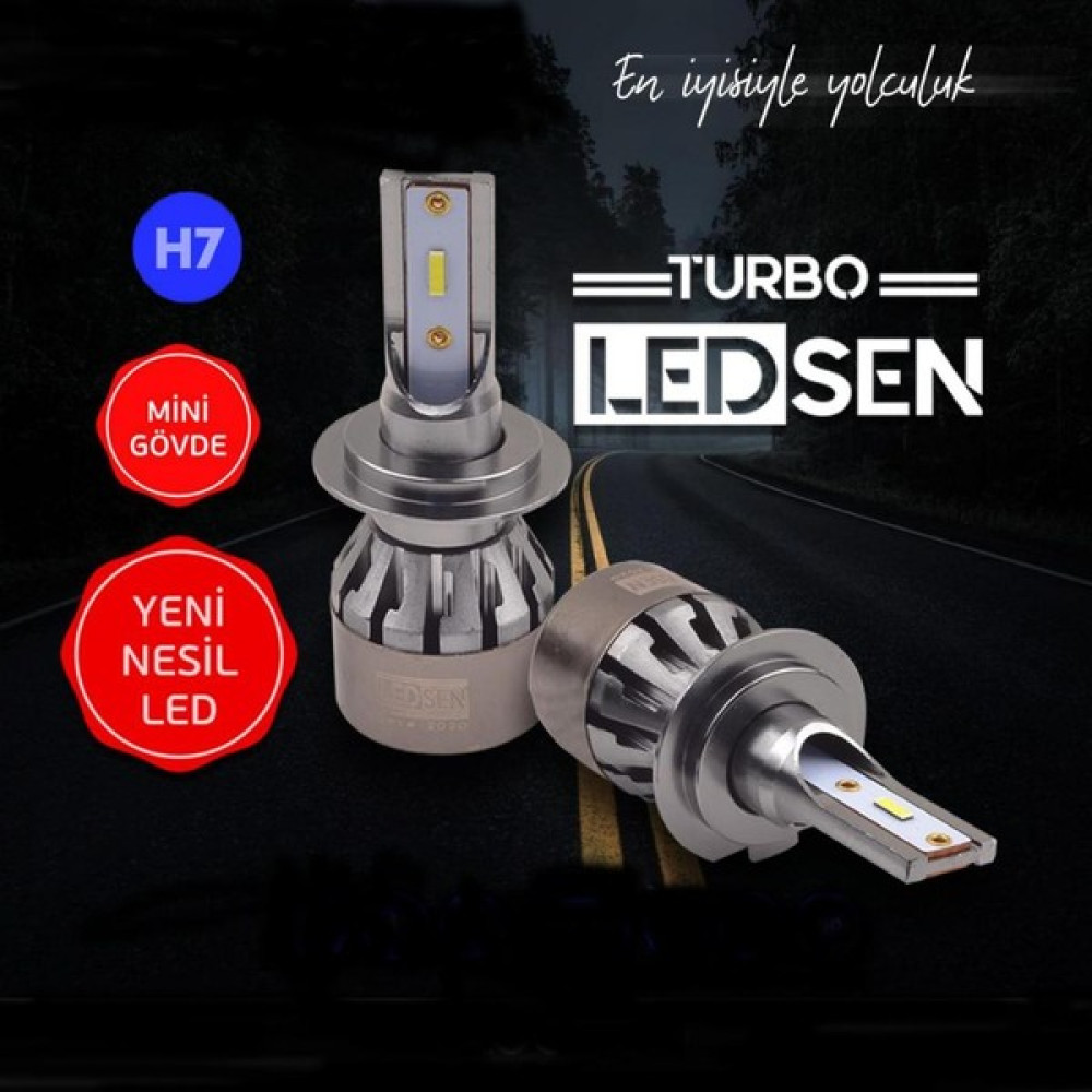 Koto Ledsen H7 LED Xenon Turbo Serisi 12V Mini Gövde Yeni Nesil LED Oto Boyaları Fiyatı