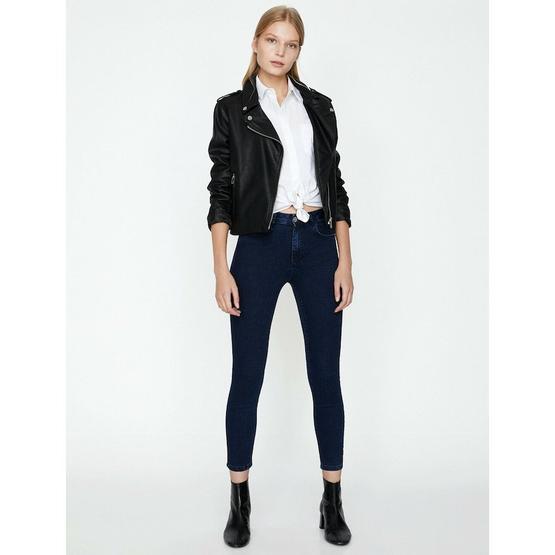 Koton 9KAK47648DD Mavi Dar Kesim Normal Bel Kadın Jean Pantolon