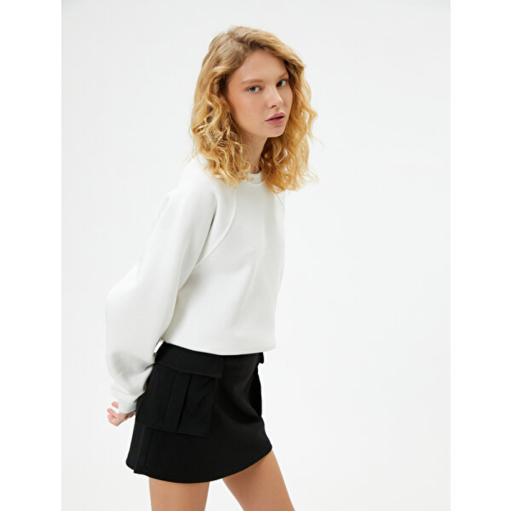 Koton Basic Sweatshirt Bisiklet Yaka Uzun Kollu Rahat Kalıp Bayan Sweatshirt Fiyatı