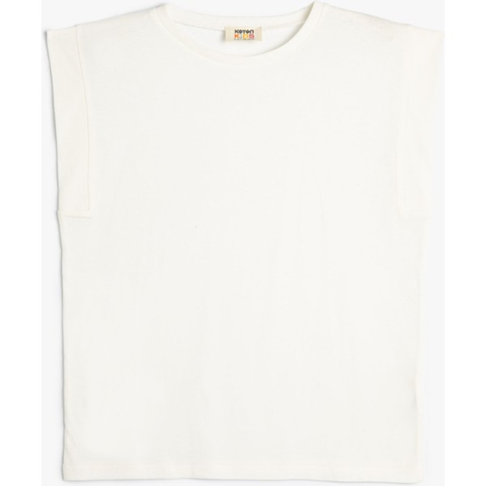Koton Basic Tişört Bisiklet Yaka Kolsuz Pamuklu Kız Çocuk T-shirt Fiyatı