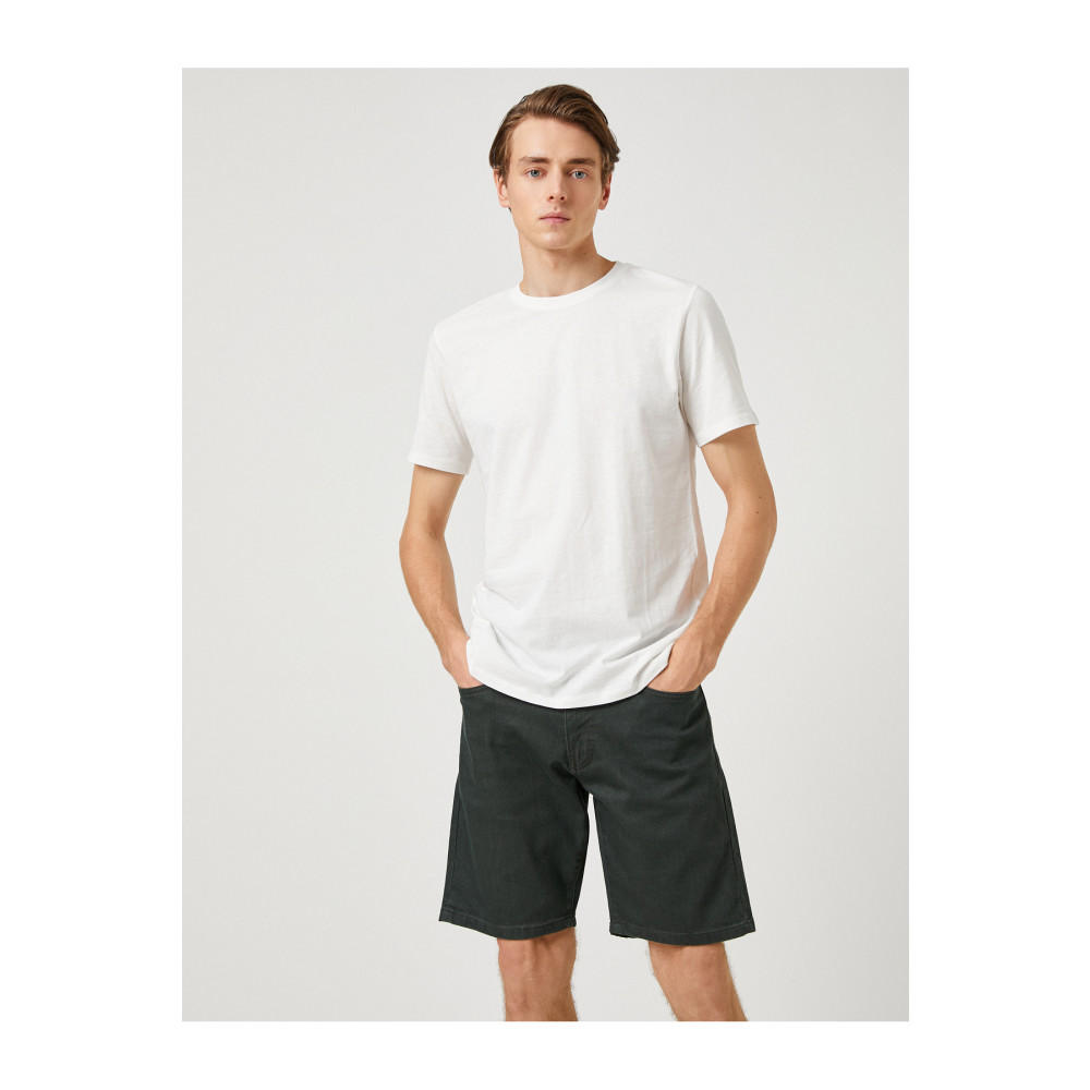 Koton Basic Tişört Slim Fit Bisiklet Yaka Kısa Kollu Pamuklu M Beden Bayan T-shirt Fiyatı