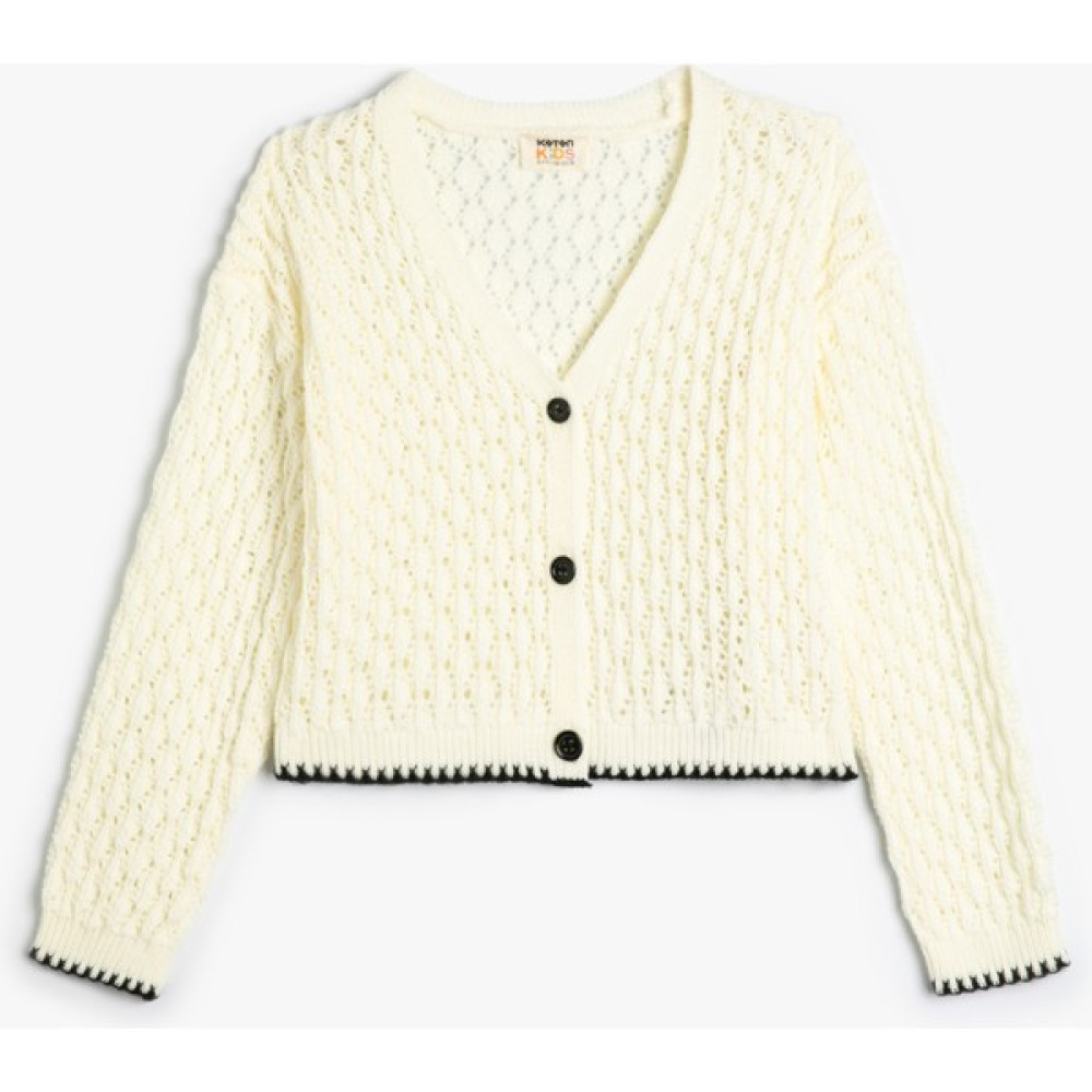 Koton Crop Cardigans Ajore V Neck Long Sleeve Kız Çocuk Kazak & Süveter & Triko Fiyatı