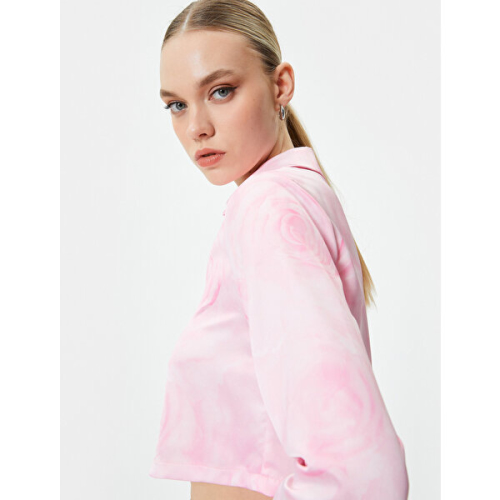 Koton Crop Gömlek Floral Desenli Kadın Gömlek Fiyatı