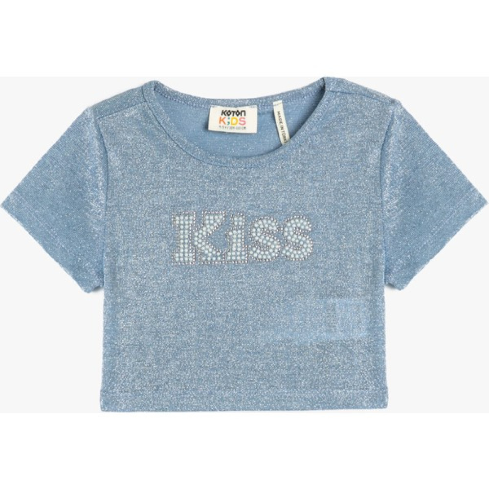 Koton Crop Tişört Yuvarlak Yaka Kısa Kollu Kız Çocuk T-shirt Fiyatı