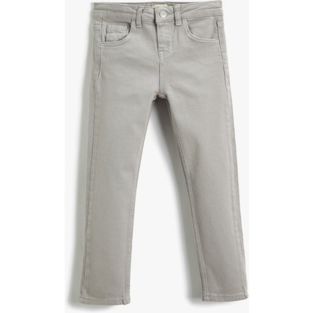 Koton Erkek Çocuk Jean Pantolon Gri 3SKB40018TD Erkek Çocuk Pantolon Fiyatı