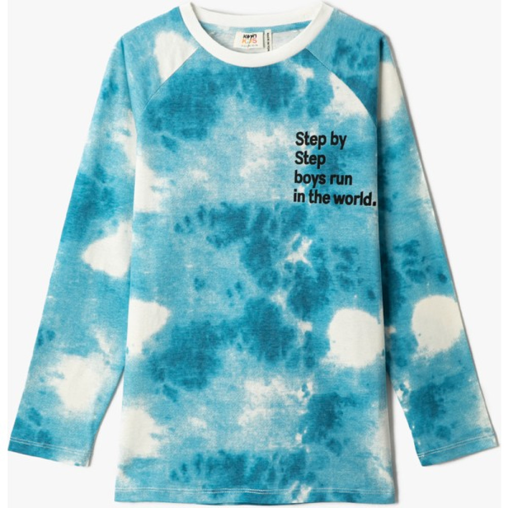 Koton Erkek Çocuk Uzun Kollu T-shirt Mavi 3SKB10121TK Erkek Çocuk T-shirt Fiyatı
