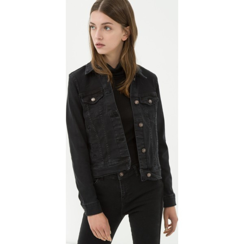 Koton Jeans Kadın Cep Detaylı Jean Ceket Siyah Bayan Ceket Fiyatı