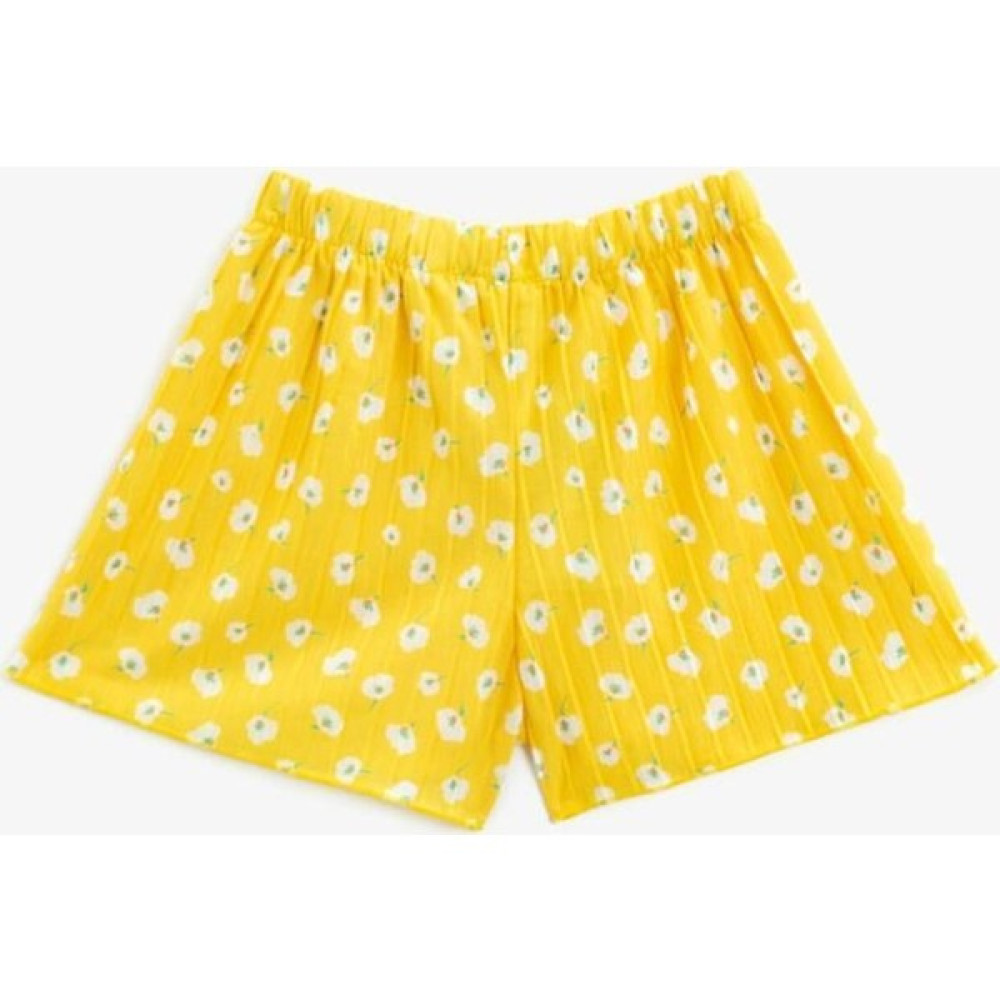 Koton Kids Kız Çocuk Desenli Sarı Şort 1YKG47546OK Kız Çocuk Capri / Kapri Fiyatı