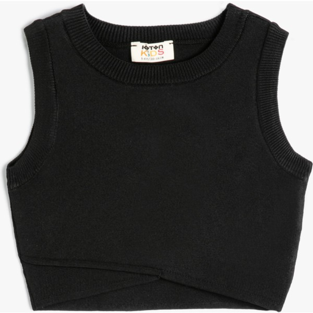 Koton Kolsuz Crop Kazak Halter Yaka Dar Kalıp Asimetrik Kesim Kız Çocuk Kazak & Süveter & Triko Fiyatı