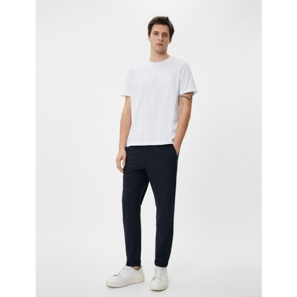Koton Kumaş Pantolon Beli Bağcıklı Dar Kesim Cep Detaylı Erkek Jeans / Kot Pantolon Fiyatı