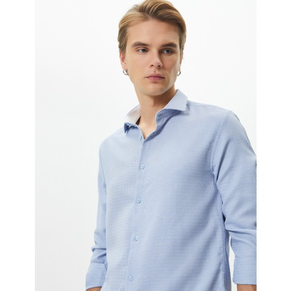 Koton Slim Fit Gömlek Basic Düğmeli Klasik Yaka Uzun Kollu Erkek Gömlek Fiyatı