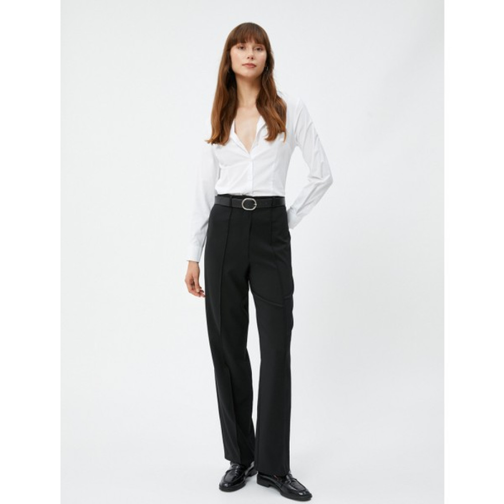Koton Slim Fit Gömlek Uzun Kollu Düğmeli Basic Kadın Gömlek Fiyatı