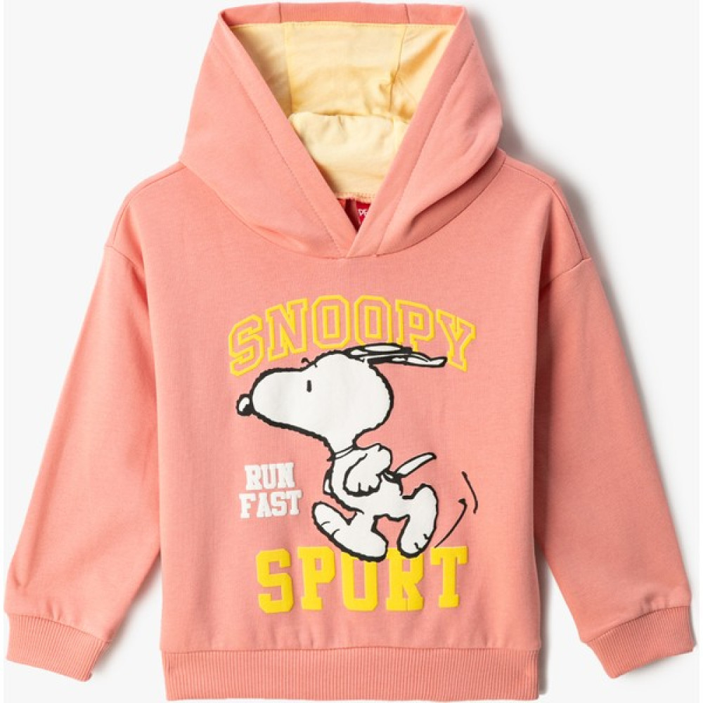 Koton Snoopy Baskılı Lisanslı Kapşonlu Sweatshirt Pamuklu Uzun Kollu Bebek Sweat Shirt Fiyatı