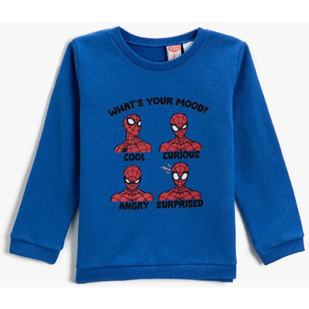 Koton Spiderman Baskılı Sweatshirt Bisiklet Yaka Lisanslı Bebek Hırkası Fiyatı