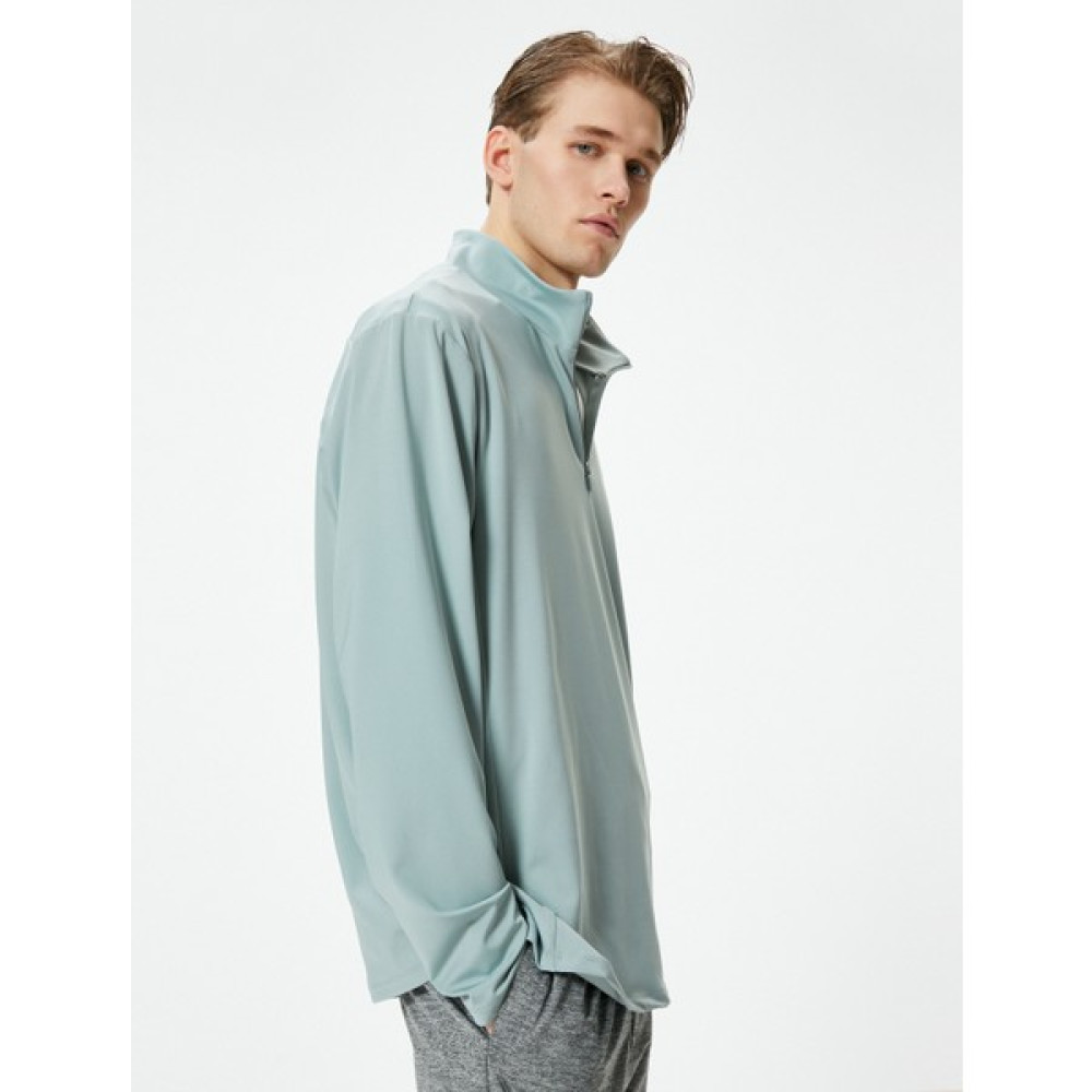 Koton Spor Sweatshirt Yarım Fermuarlı Dik Yaka Uzun Kollu Erkek Sweatshirt Fiyatı