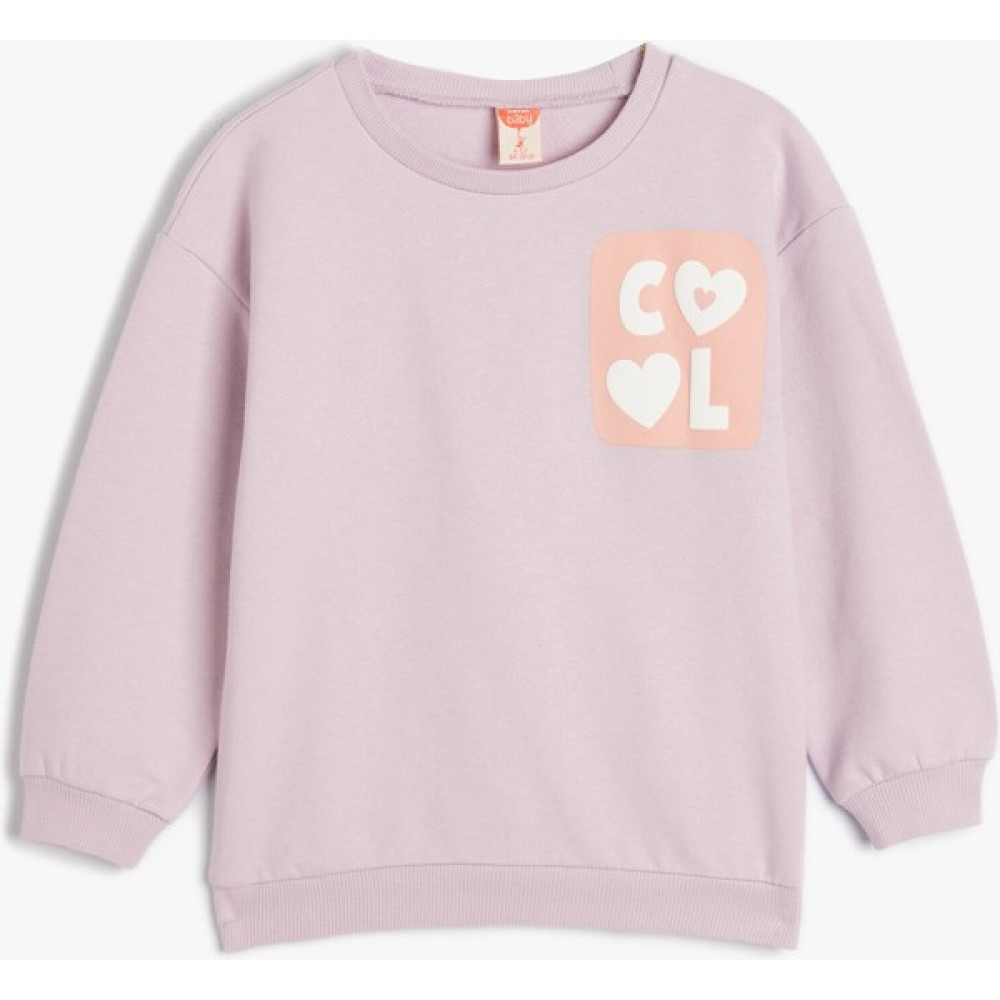 Koton Sweatshirt Baskı Detaylı Uzun Kollu Şardonlu Pamuklu Bebek Sweat Shirt Fiyatı