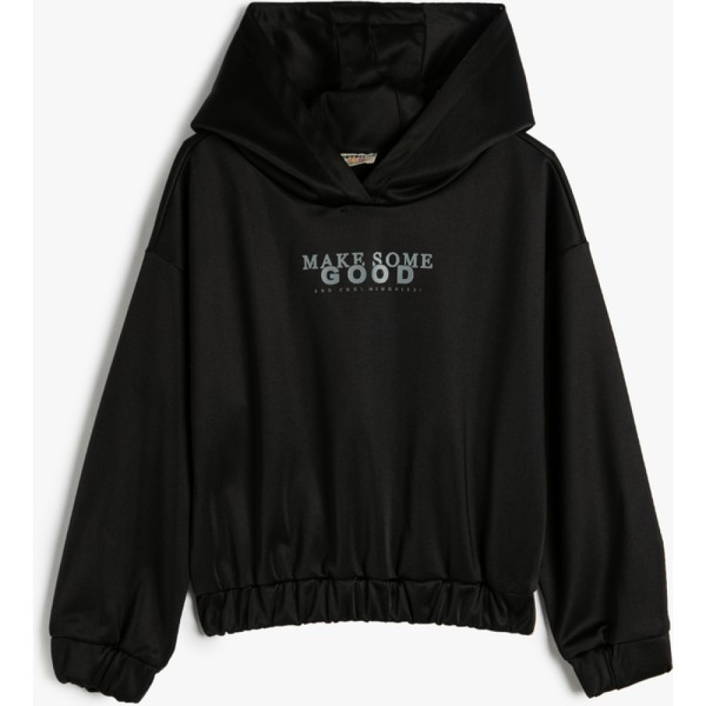 Koton Sweatshirt Beli Manşetleri Lastikli Uzun Kollu Kız Çocuk Sweatshirt Fiyatı