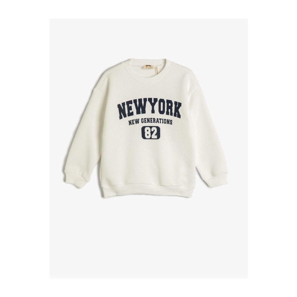 Koton Sweatshirt Uzun Kollu Yazı Baskılı Bisiklet Yaka Şardonlu Pamuklu 7-8 Yaş Beden Bayan Sweatshirt Fiyatı