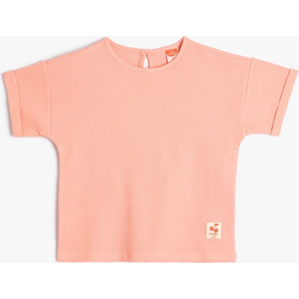 Koton Tişört Kısa Kollu Dokulu Pamuklu Bebek T-shirt Fiyatı