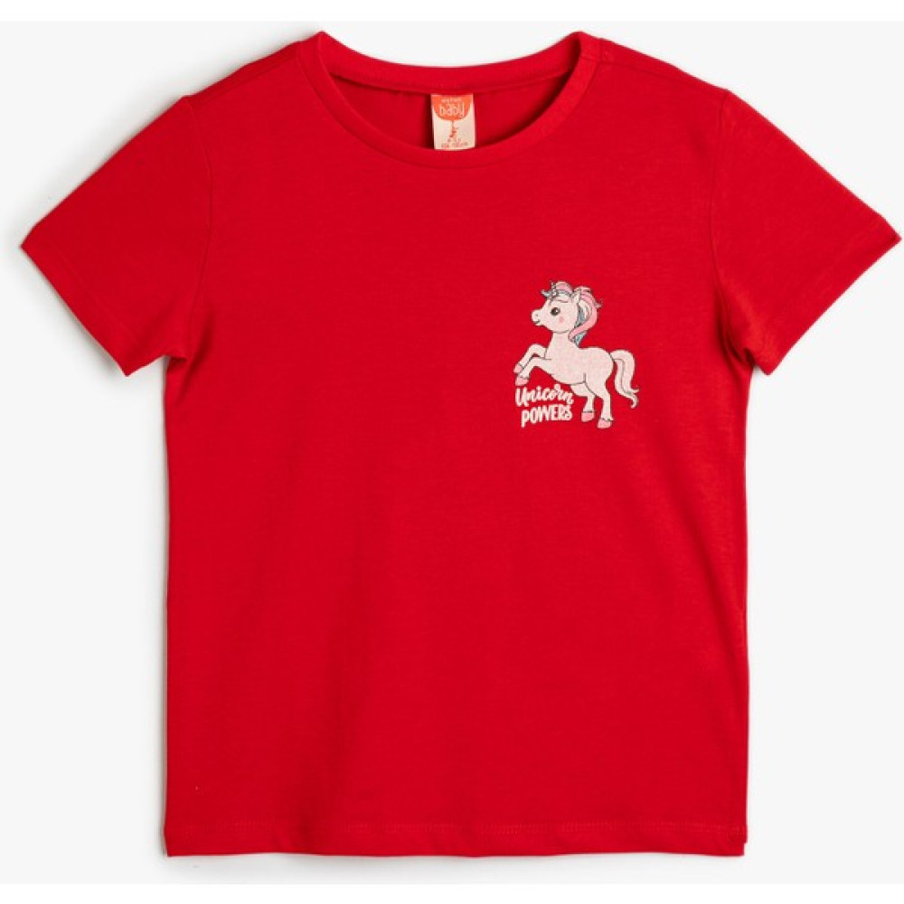 Koton Tişört Kısa Kollu Unicorn Baskı Detaylı Pamuklu Bebek T-shirt Fiyatı