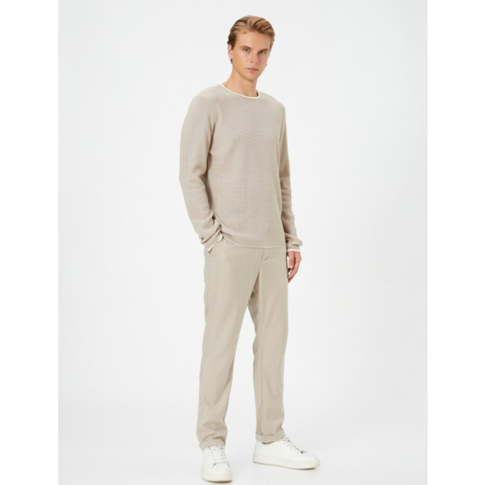 Koton Triko Kazak Bisiklet Yaka Dokulu Slim Fit Uzun Kollu Erkek Kazak & Süveter & Triko Fiyatı