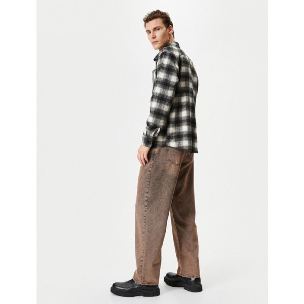 Koton Yıkamalı Kot Pantolon 5 Cepli - Baggy Jean Erkek Jeans / Kot Pantolon Fiyatı