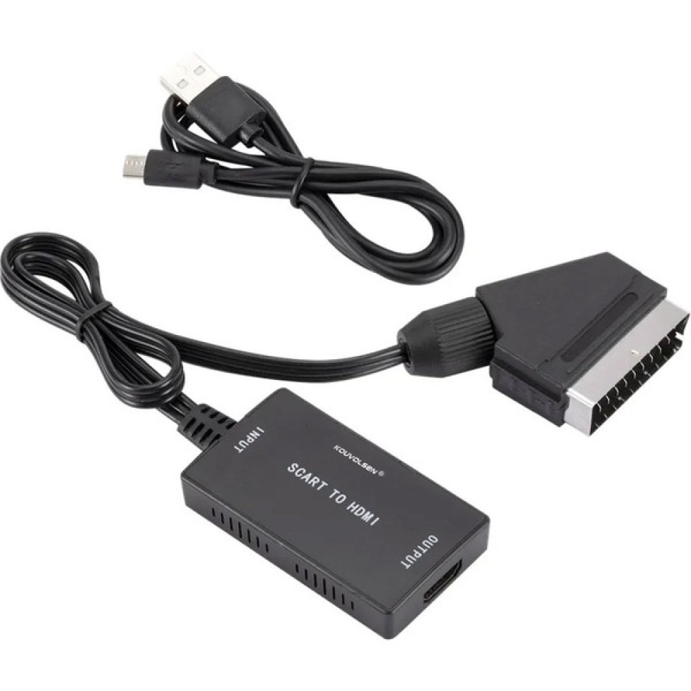 Kouvolsen Scart To Hdmı Çevirici Dönüştürücü Kablo Scart In Hdmı Out Bilgisayar Çevirici ve Adaptörü Fiyatı