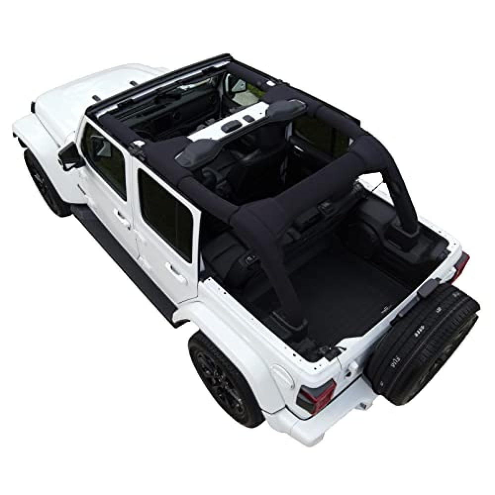 Koverz Neoprene Roll Bar Cover Padding Compatible with Jeep Wrangler JL Unlimited 4-Door JLU 2018-2023- Black