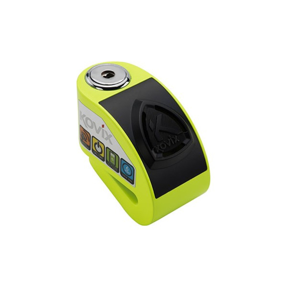 Kovıx Kovıx Kd6-Fg Alarmlı Disk Kilit Neon Sarı Motorsiklet için Diğer Aksesuarlar Fiyatı
