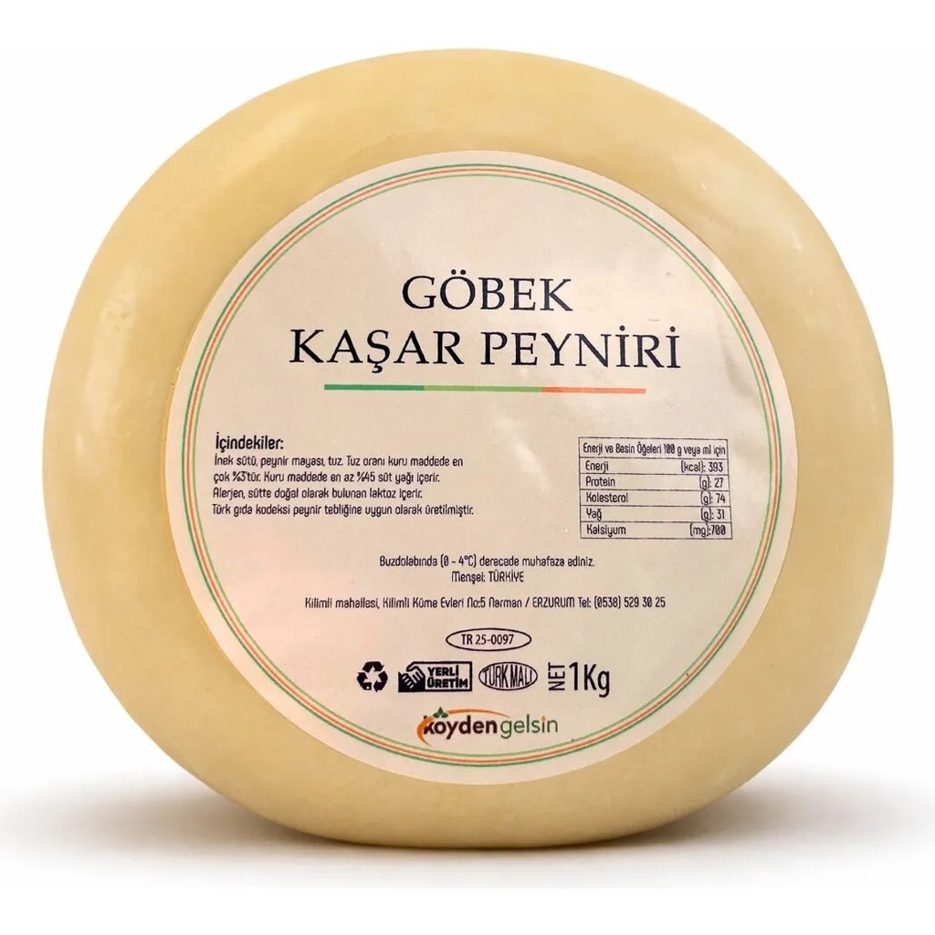 Köyden Gelsin Göbek Kaşar Peyniri - 1 kg Diğer Fiyatı