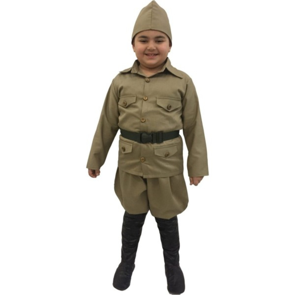 Köylü Kostüm Çanakkale Asker Çocuk Kostümü - 8 - 10 Yaş - Kahverengi Oyuncak Fiyatı