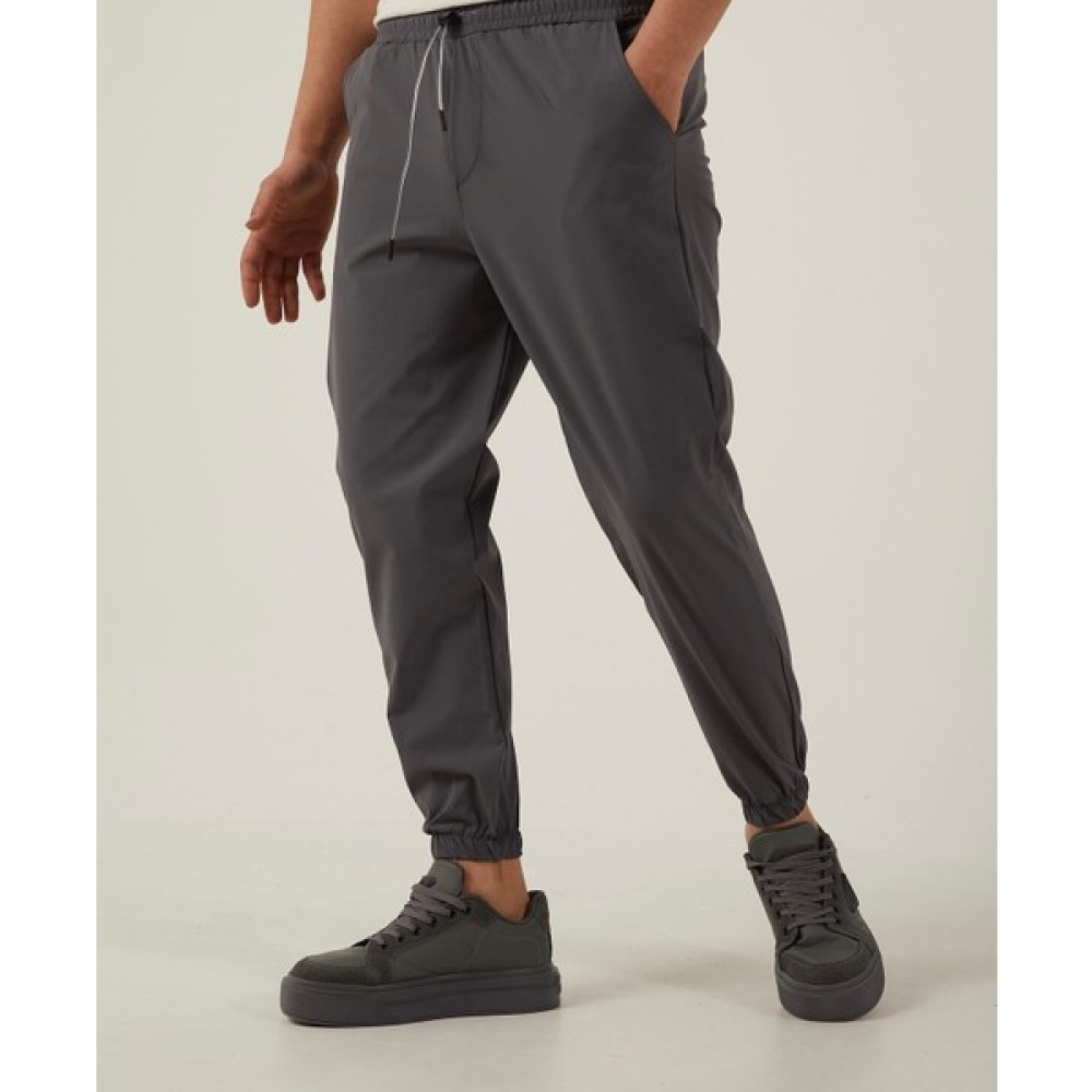 Koyu Gri Renk Paraşüt Kumaş Jogger Erkek Pantolon Erkek Pantolon Fiyatı