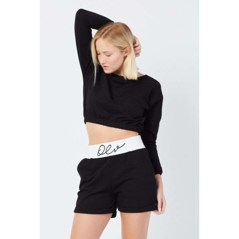 Koza Baskılı Kısa Kollu Şortlu Ikili Takım 8984 Bayan Sweatshirt Fiyatı