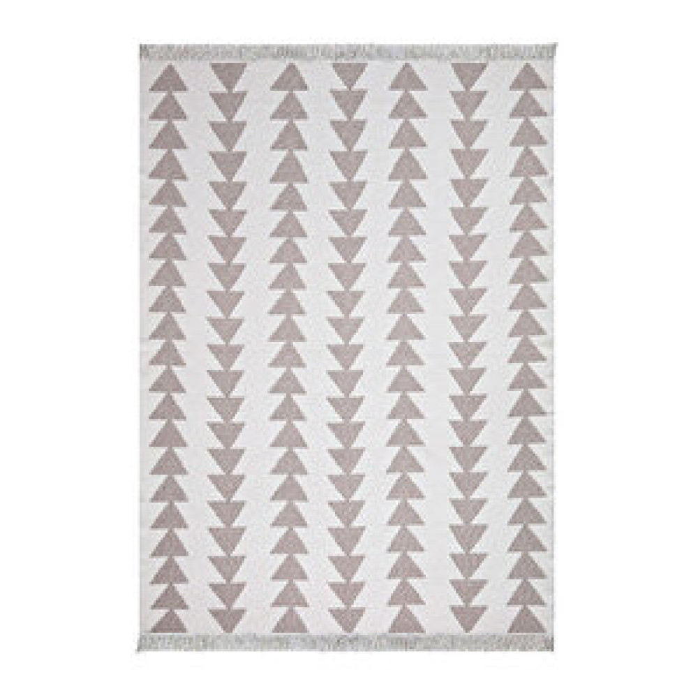 Koza Home Duo Beyaz Bej Çift Taraflı Yıkanabilir Dokuma Kilim 22994a 120x180 cm Kilim Fiyatı