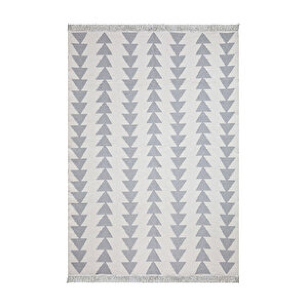 Koza Home Duo Beyaz Gri Çift Taraflı Yıkanabilir Dokuma Kilim 22994a 120x180 cm Kilim Fiyatı