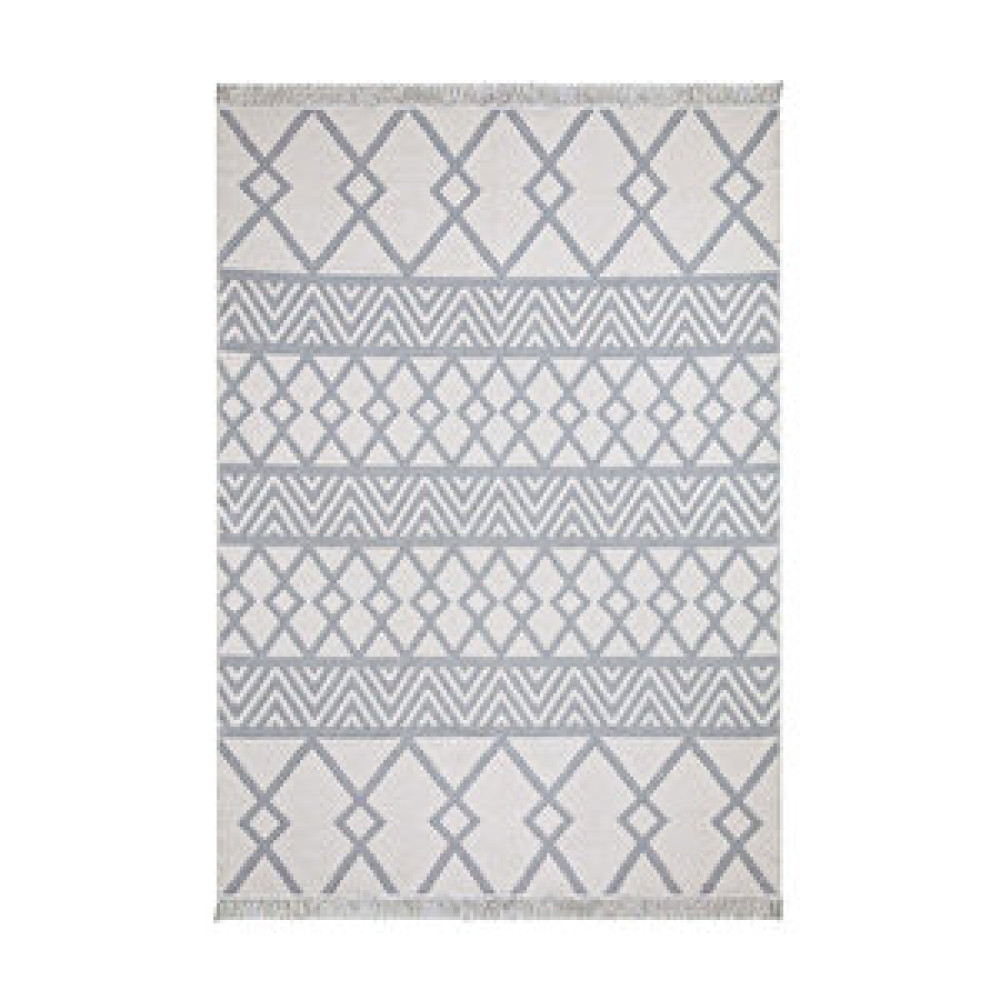 Koza Home Duo Beyaz Gri Çift Taraflı Yıkanabilir Dokuma Kilim 22995a 80x300 cm Kilim Fiyatı